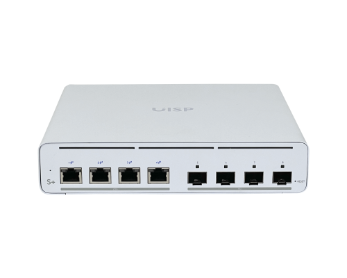 UISP-S-PLUS UBIQUITI Switch 4-2500-PoE27V 4-SFP+10G 27V/160W-tot 100-240VAC