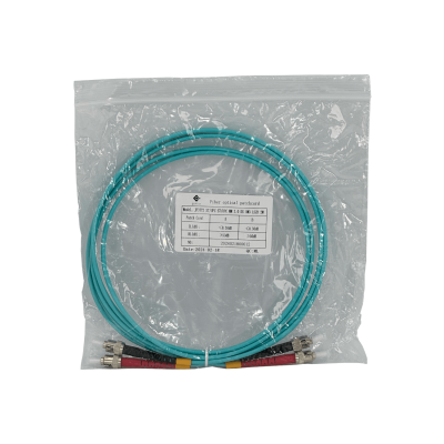 JF3TT2 2 metros ST-ST OM3 Multimodo MM Dúplex Cable de Fibra 3.0mm 50/125µm LSZH