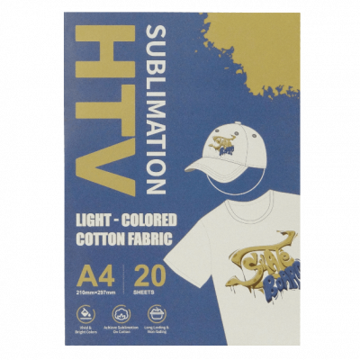 TRH-HTV Papel Vinílico para Sublimación 20-Pliegos A4 210x297mm para Estampado en Tela de Algodón