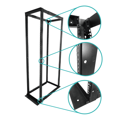 RK42-BBLW LINKMADE Estructura de 42 Unidades Rack Regulable Ancho 60-100 centímetros Sin Montar