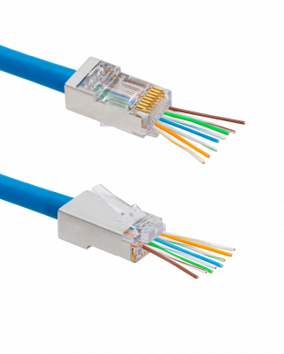 RJSEZ XINTYLINK EZ-RJ45 CAT5E STP FTP Paquete de 50 Conectores Pasantes con Apertura-1mm
