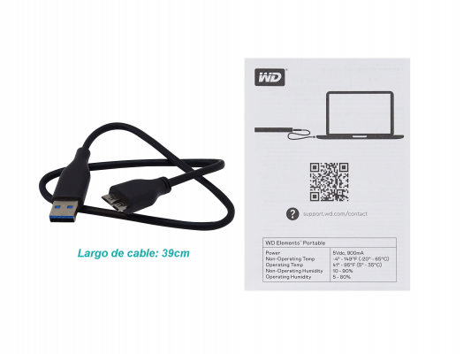 4TB-USB. WESTERNDIGITAL Unidad Externa 4TB USB3.0 Almacenamiento Portátil Elements 2,5pulg