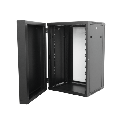 RKD18-6L LINKMADE ARMARIO 18UNIDADES DOBLE-PUERTA-ABATIBLE 60CM-PROFUNDIDAD NEGRO INCLUYE-2UNIDADES