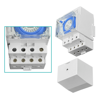 TIMER-DIN Riel-Din Temporizador Mecanico 220VAC 16A 50-60Hz 3500W 24hrs SUL 181h
