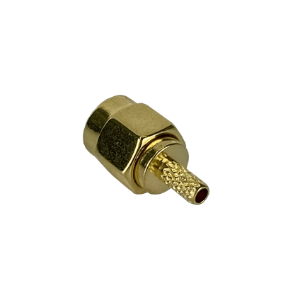 RM1C Conector coaxial crimpeable PRSMA-Macho para cable RG316, apto para CA100 y RG174