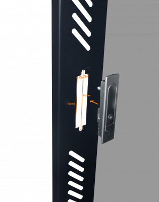 FRONTLOCK LINKMADE CHAPA PIVOTE RACK PISO INC-2-LLAVES P/RK42-9VL/SIMILARES