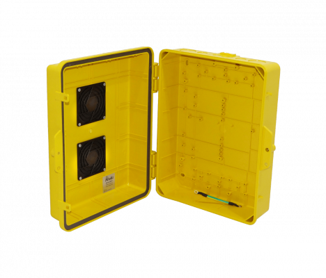 NP141105YV ALTELIX Caja Estanca Amarilla Ventilada 355x280x127mm IP55 NEMA3 PC+ABS