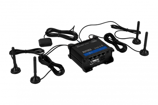 RUT956 TELTONIKA Enrutador 4G/LTE Doble SIM GPS con Puertos RS232/485 3 Antenas SMA 2 RP-SMA 3 LAN 1 WAN