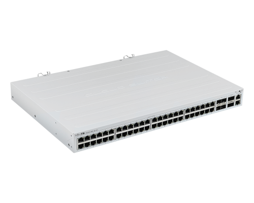 CRS354-48G-4S+2Q+RM MIKROTIK Conmutador 48 puertos Gigabit 4 ranuras SFP+ 10G 2 ranuras QSFP+ 40G Puerto consola Licencia Nivel 5 Doble fuente de alimentación