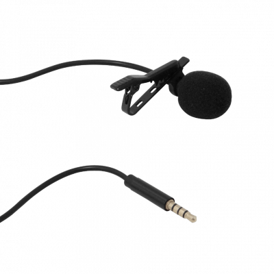 LAVALIER-35 Micrófono de solapa con pinza para vestimenta tipo camisa o polera, conector 3,5mm macho y cable pasivo modelo GL-119