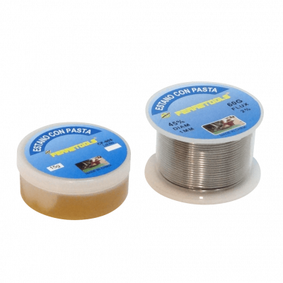 SOLDA-P Estaño 1,0mm 60-gramos más Flujo 15g CF-008 Carrete de Estaño y Flujo