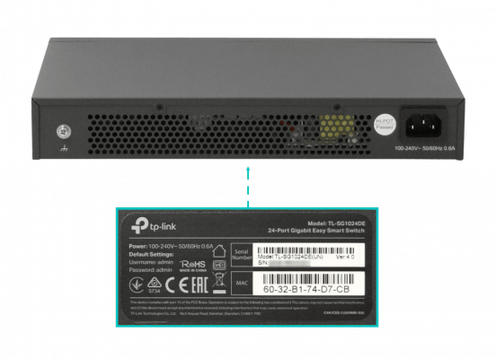TL-SG1024DE TP-LINK 24-1000 Conmutador Easy-Smart Rack Semi-Gestionable