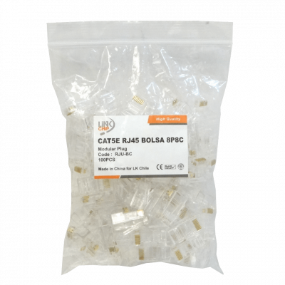 RJU-BC BOLSA DE 100 CONECTORES RJ45 CAT5 CRIMPEABLES