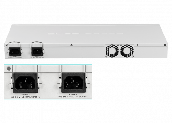 CCR1016-12S-1S+ MIKROTIK requiere-Cables-C13 12-Puertos SFP 1-Puerto SFP+10G 2-Fuentes 220VAC mSD USB RS232-DB9 L6