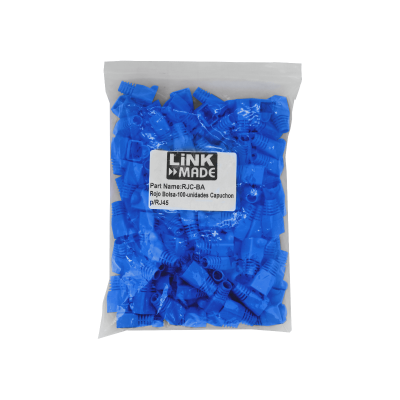 RJC-BA Tapa Protectora para Conector RJ45 Color Azul Paquete de 100 Unidades