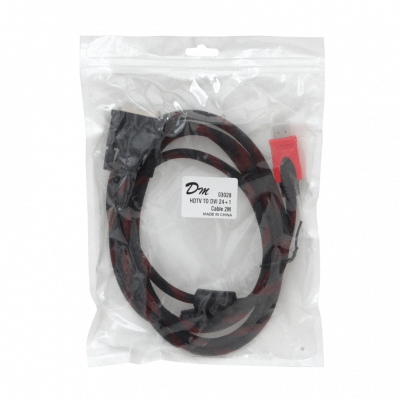 HDMI-2MMDVI Conector DVI/D/Enlace-Simple-Macho a HDMI-Macho 2,0mt Negro 200cm