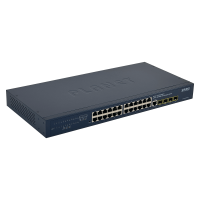 GS-424 PLANET 24-Puertos 1000 4-Ranuras SFP Consola Conmutador Administrable Rack 28-bocas GS-4210-24T4S