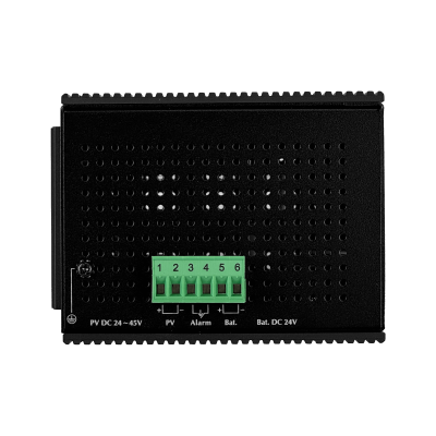 BSP-360 PLANET Switch Gestionable 5 Puertos 1000-PoE+ Alimentación Solar PV24-45V/120W Requiere Batería 24V Carril DIN