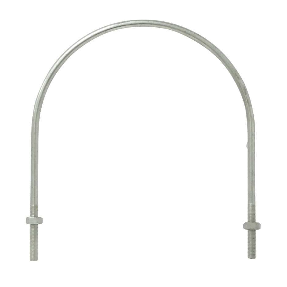 UDN-20 Abrazadera para Poste o Tubo Diámetro 190-220mm con 2 tuercas de 17mm requiere pletina
