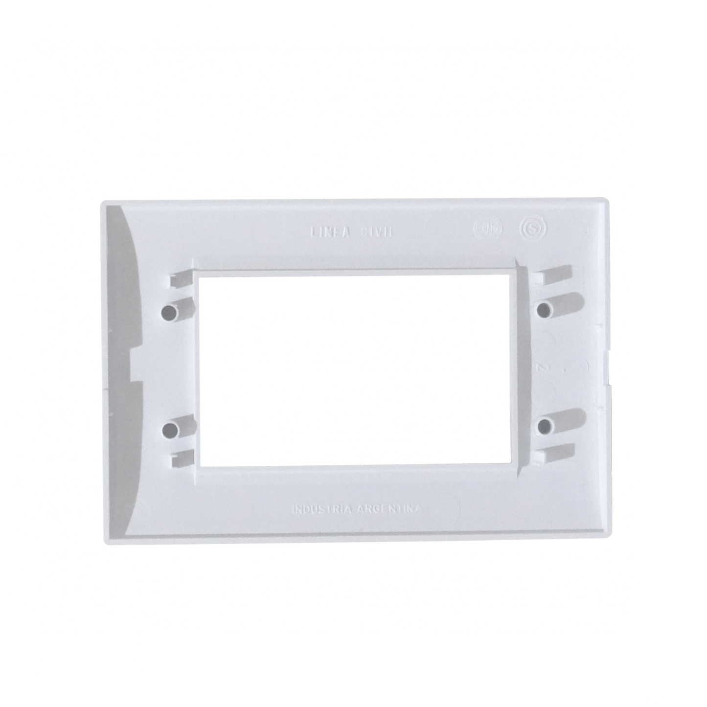 KEP-Y KALOP Placa de Pared Civil 3-Tomas Blanco Cubierta 3-Módulos 122x82mm KL/KS40710