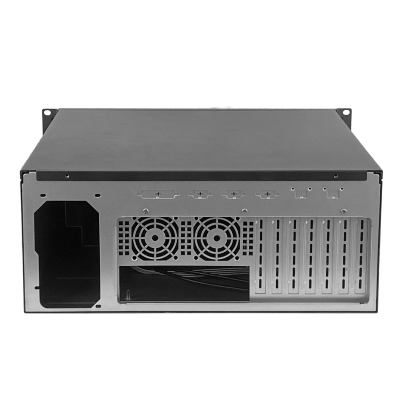 RAG-4U. Gabinete Rack LINKMADE 4U para Micro-ATX y ATX con 4 ranuras PCI de perfil bajo, requiere fuente ATX