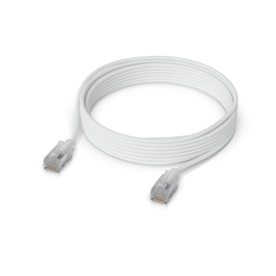 WEPA-05 UI Cable de parcheo Etherlighting blanco Cat6a de 5 metros UACC-CABLE-PATCH-EL-C6A-5M-W