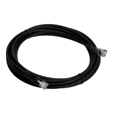 CPN-50L LINKMADE Cable de Parcheo Multihilo CAT5E 5 Metros Negro LSZH Conectores Moldeados