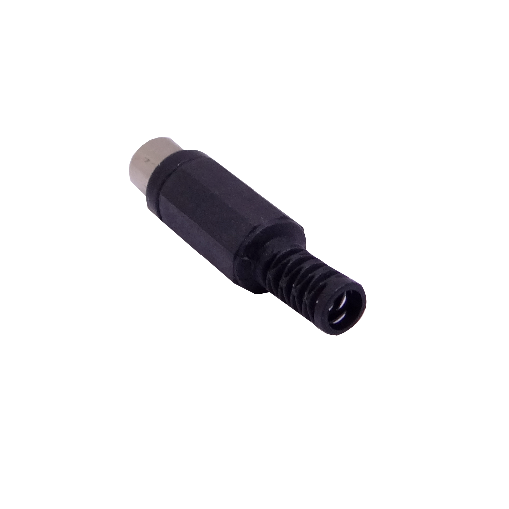 RCA-H 1-Pieza Conector RCA Hembra Negro para Soldadura