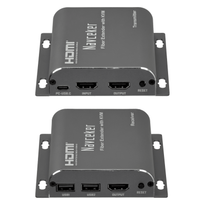 HDMI-FIBRA 20km Extensor de Fibra Óptica para HDMI 1080p FullHD con 1 Entrada y 2 Salidas HDMI Incluye Fuente de 5Vdc