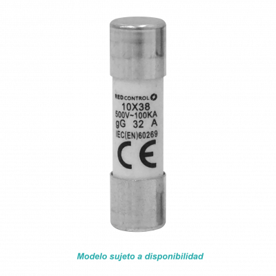 FUSE-32C 32A 10x38mm 500V 100KA Cartucho Fusible Tubular 36mm-Longitud 9,5mm-Ancho