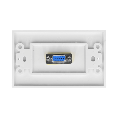 FP1VGA-HH Placa Frontal Plástica Blanca con Conector VGA Hembra-Hembra WPHD15FF 70x114mm