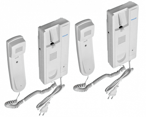CT-10 PHILCO Kit para 2 interfonos 220VAC/4 pilas AA Cable máximo 200 metros solo para interfonos