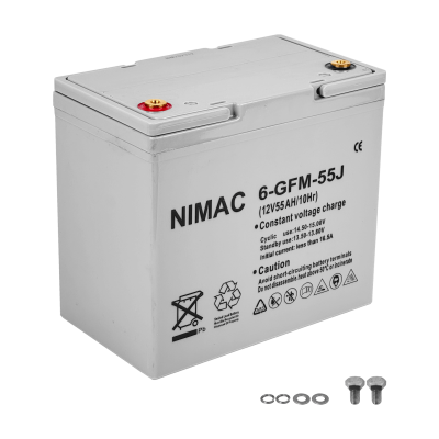 BTA12-55 Batería de gel 12 voltios, 55 amperios-hora (12V 55AH)