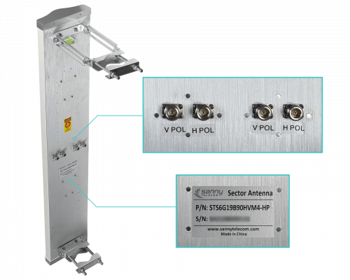 SEC-6G19-90 SANNY 6GHZ 19dBi 90-Grados 2-Conector-N-Hembra Antena de Cobertura Direccional 4900-6500MHz