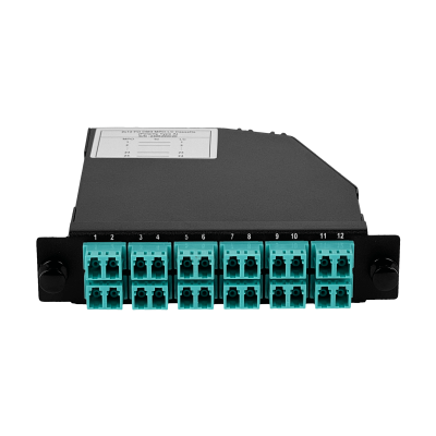 CALCOM3 OM3 24-LC 2-MPO/M Casete para/1U-3P 130mm Fibra Pre-ensamblada