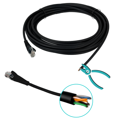 CPN-75L. LINKMADE Cable de Interconexión 7,5 Metros Categoría 5E NEGRO LSZH Conductor Multifilar Inyectado 7.5
