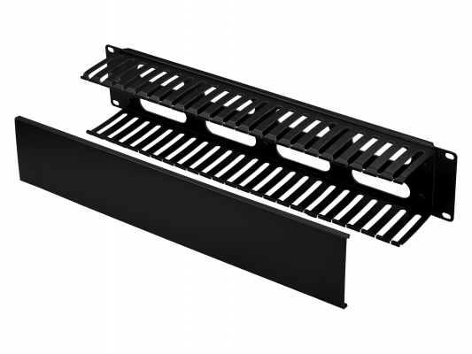 RAD-2PL LINKMADE Bandeja para rack de 19 pulgadas y 2 unidades de altura, fabricada en metal y plástico con 78mm de fondo