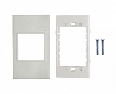 FQ2 2-Módulos Placa de Pared 120x70mm Blanca Marco Multimedia LY-116