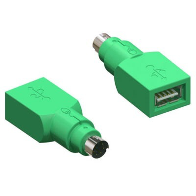 USBH-PS2M Convertidor 1-USB-A-Macho a 1-PS2-Macho para Teclado/Ratón USB a PS/2
