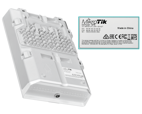 NETPOWER-15FR MIKROTIK 16-100(15-PoE-entrada) 2-SFP L5 requiere-18-57V CRS318-1FI-15FR-2S-OUT