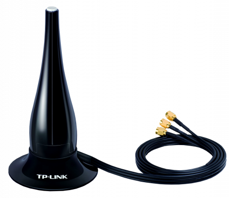 TL-ANT2403N Antena omnidireccional TP-LINK de 3 dBi para 2,4 GHz, conector 3-RPSMA-Macho y cable de 1 metro