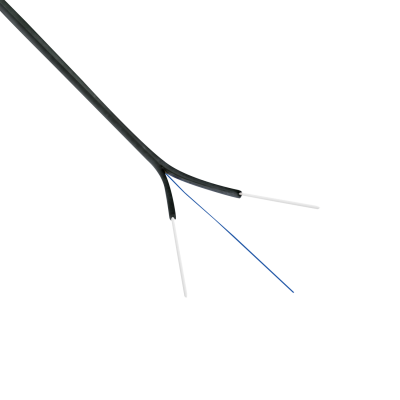 CFSN1N Negra 1-Fibra-SM-G652D 500mt Drop Interior 2-Portantes-FRP LSZH 3x2mm
