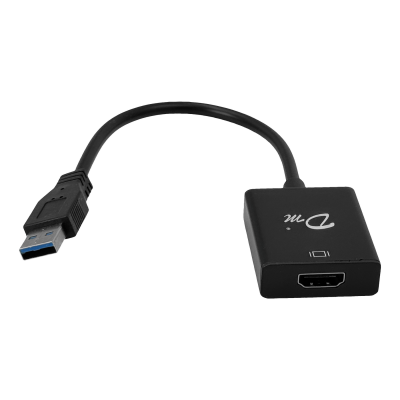 USB-HDMI USB-A-Macho USB3.0 HDMI-Hembra Adaptador Cable 10cm solo-PC 1080p