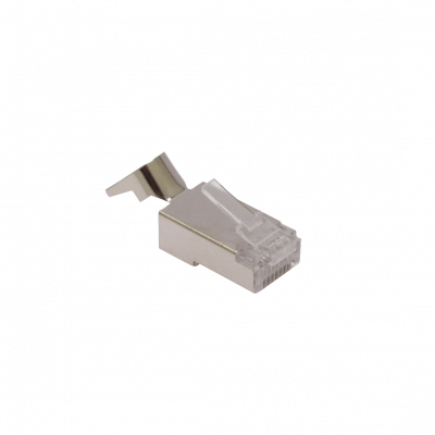 RJ7-13 CAT7 1,3mm RJ45 8P8C Paquete 10-Conectores Macho Engarzables bañados-oro 50um