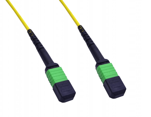 JFSMM40. Cable de fibra óptica jumper SM monomodo MPO-MPO de 40 metros, 12 fibras Tipo B, LSZH 9/125