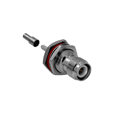 ZH1E Conector RP-TNC Hembra RG316 13mm-Diámetro Montaje Panel Crimpable Coaxial CA100