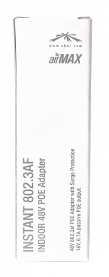 INS-8023AF-I UBIQUITI Uso Interno 802.3af 48V-entrada 18V-salida Adaptador PoE sin Cable