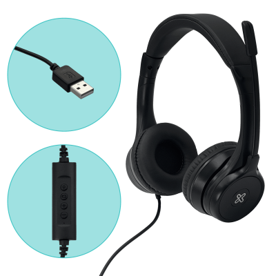 KCH-510 KLIP XTREME Auricular Estéreo Micrófono Control cable-2m USB-A 2.0