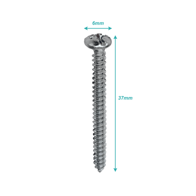 YUR6-12 100-Piezas Tornillo Cabeza Plana 6 X 1.1/2-pulgadas Cincado 617348001