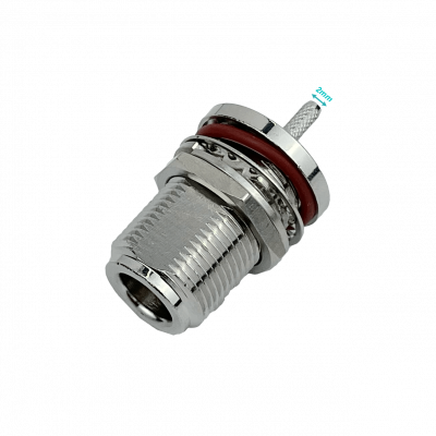 NH1E Conector Hembra Tipo N RG316 16mm-Diámetro para Panel Soldable Coaxial CA100